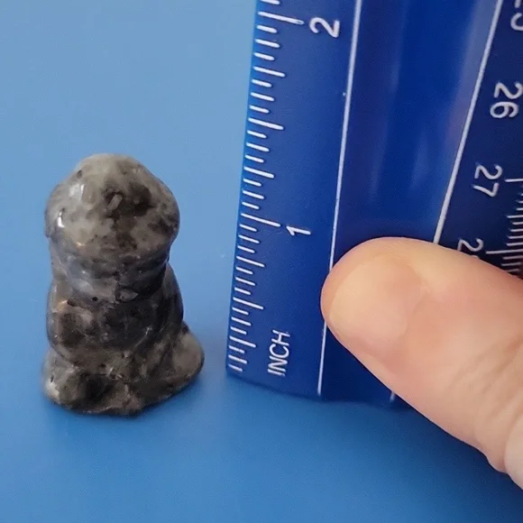 Figurine Larvakite Crystal Buddha - Picture 6 of 6